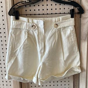 Sezane white shorts